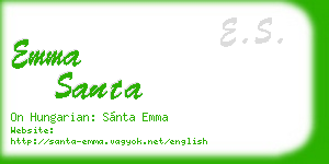 emma santa business card